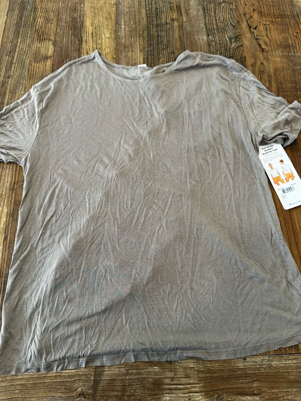 ALO Yoga Short Sleeve Modal Top - Taupe nude cream - Picture 2 of 6